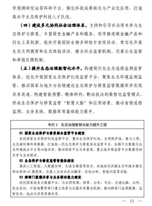 《生態保護"十五五"規劃》明確:豐富綠色金融產品和服務